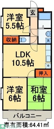 マリンヴュー検見川の物件間取画像